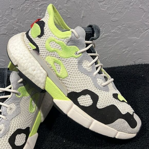 🔥🔥 ADIDAS P.O.D. S3.2 ML Shoes White Hi-Res Yellow Men Sz 8 - EUC - Very RARE! - Picture 2 of 14